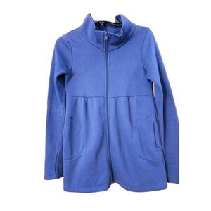 Small. Tresics Zip Front Fleece Jacket.  Womens. Empire Waist. Blue. EUC.